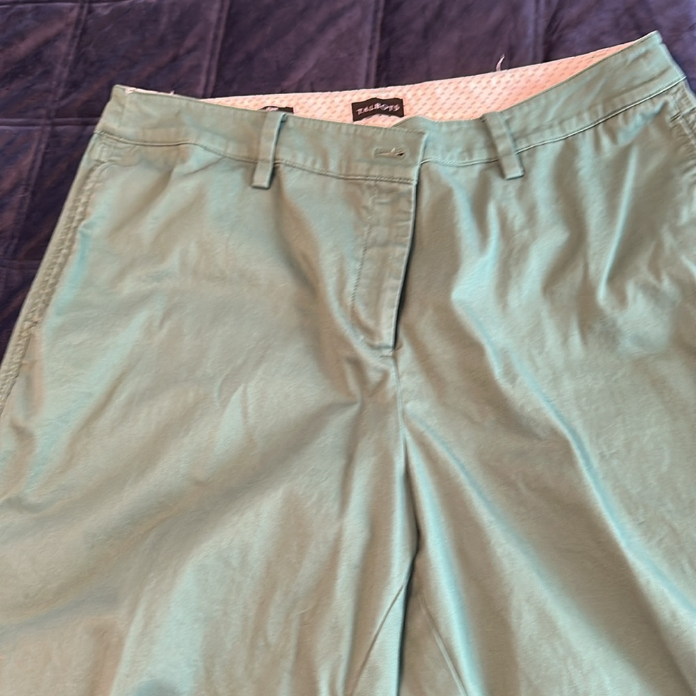 Talbots Perfect Crop Green Chinos - Picture 6 of 7